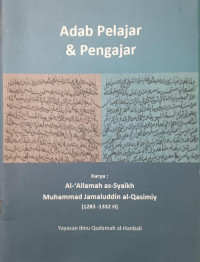 Image of Adab Pelajar & Pengajar