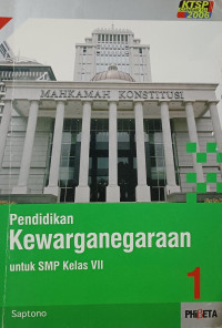 Image of Pendidikan Kewarganegaraan untuk SMP Kelas VII